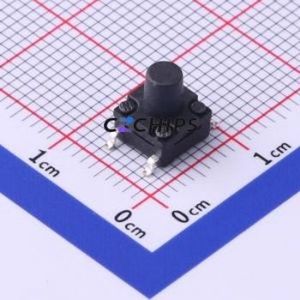 TS-1010GS-BR07526 Tactile Switch SMD-4P,6.2x6.2mm Switch Single Pole Single Throw Round Button 2.6N Vertical Mount - Product Image 1