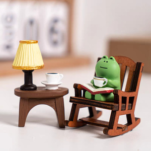 Statuetta in Stile Giapponese di Gatto e Rana, Giocattolo Trendy Blind Box, Decorazione Fai-<span class=keywords><strong>da</strong></span>-Te a Tema Caffè, Modello in Resina Artigianale 76 - Product Image 3