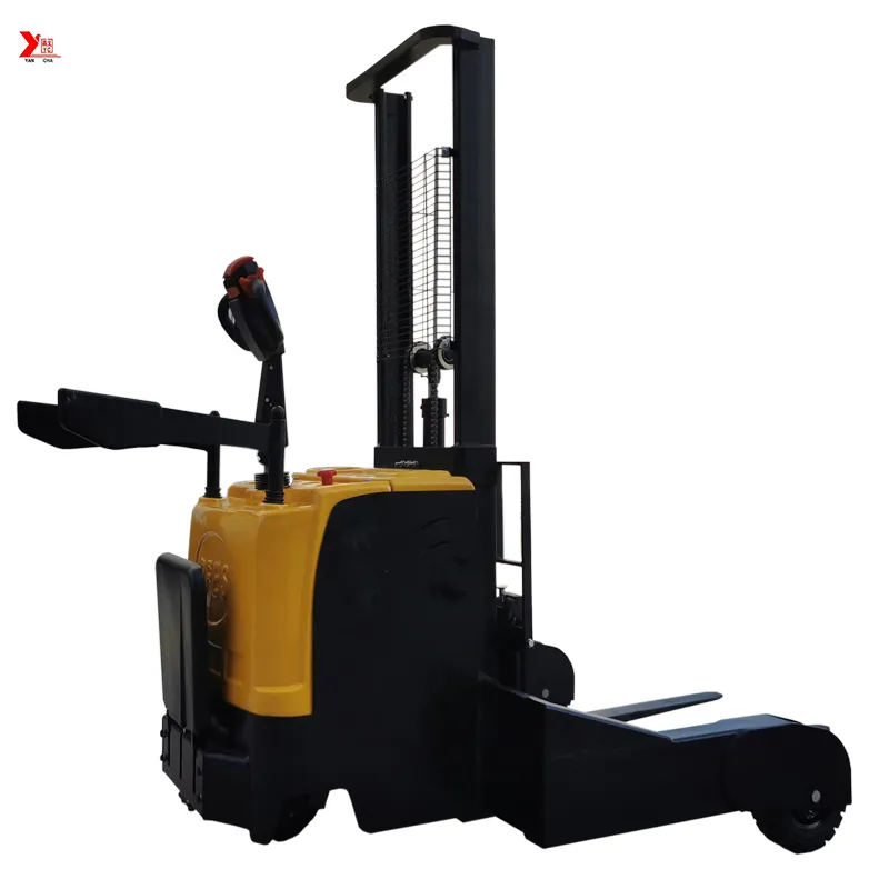 All terrain electric stacker 1000KG 3meter stacking forklift