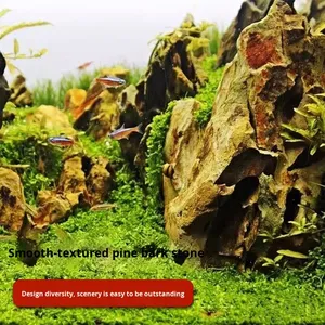 Decorazione per Acquario in Pietra Naturale di Corteccia di Pino Stratificata con Pietra Naturale per Acquario <span class=keywords><strong>e</strong></span> Micro Paesaggio - Product Image 5