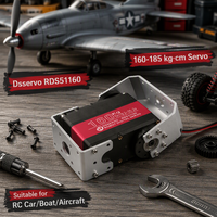 Servo Digital DSSERVO RDS51160 185KG 24V Torsi Tinggi Asli Pabrik, Dual Shaft Metal Gear untuk Mobil RC, Robot, Lengan Robotik