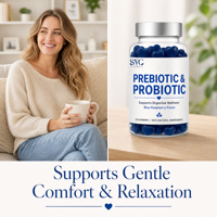 SYC BIO Probiotiques Prébiotiques Vitamines Gommes Formule Douce Confort 50 Unités Framboise Bleue Adulte Marque Privée