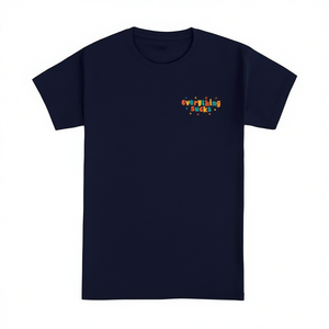 Maglietta promozionale Everything Sucks blu navy a maniche corte - Product Image 2