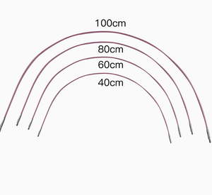 Aiguilles à tricoter circulaires colorées gravées au laser, ensemble de 13 aiguilles circulaires détachables avec étui en PU - Product Image 4
