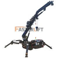 Mini-grue araignée sur chenilles à tonnage entièrement personnalisable, avec stabilisateurs télescopiques et surveillance du couple
