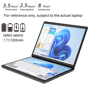 2026 New OEM 10.5" Dual Screen Pocket <b>Mini</b> Laptop Ultra Slim Business Travel Portable <b>Notebook</b> 360 Rotating Tablet PC - Product Image 4
