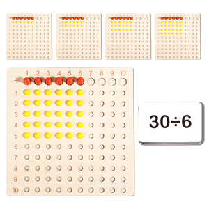 Bảng toán nhân và chia giáo dục sớm bằng gỗ cho trẻ em 99 bảng nhân và chia - Product Image 3