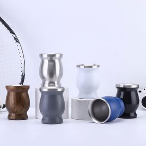 Vaso Mate de Acero Inoxidable de Doble Pared con Aislamiento al Vacío, Forma de Calabaza, 8oz, con Bombilla Argentina para Yerba Mate, Regalo Empresarial, Logotipo Personalizado, Europa - Product Image 2