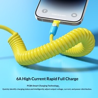 Kabel Pengisi Daya Mobil Silikon Gel yang Dapat Ditarik Ulang, Kompatibel untuk Lebih Banyak; Kabel Data USB-C Super Cepat