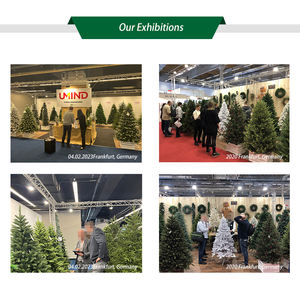 30 सेमी 40 सेमी 50 सेमी 60 सेमी पूर्ण pvc पूर्ण बहु-सिर वाले हरे रंग अनुकूलन योग्य क्रिसमस पुष्पण। - Product Image 4