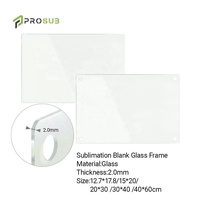 Cadre photo en verre cristal à sublimation Prosub 15*20CM, cadre photo suspendu en verre trempé anti-explosion, cadres photo en verre à sublimation