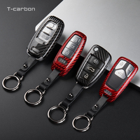 T-karbon karbon fiber anahtar kapak için Audi A4 A5 A6 A7 A8 RS Q5 TT fabrika toptan anahtar kutu araba iç aksesuarları