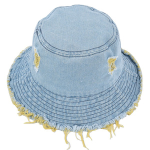 Vente en gros de casquettes de sport, de camping et de course à pied de mode personnalisées, chapeau seau en denim de haute qualité - Product Image 3