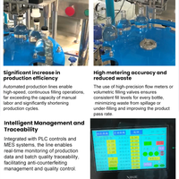 Ligne de production automatique de remplissage, de bouchage et d'étiquetage de bouteilles de spiritueux, de liqueurs et de liquides pour l'emballage de la vodka, du gin, du vin et du whisky