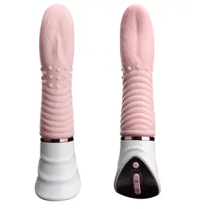 Nueva calefacción lamiendo lengua vibrador clítoris vibrador masturbadores baratos juguetes sexuales lengua lamiendo juguetes sexuales vibrador de silicona rosa