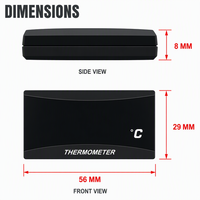 Nouveau Jauge de Température d'Eau Universelle en Plastique pour Moto, Affichage Numérique LED, Compteur pour Pièces de Rechange de Modification de Moto 12V