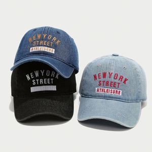 Spring Summer Women Men Denim Baseball Cap Custom Embroidery Sun <b>Hat</b> Outdoor Sports Fashion Baseball <b>Hat</b> - Product Image 2