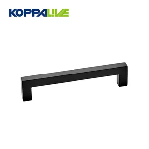 Koppalive in stile americano in ottone nero maniglie per mobili maniglie manopole per porte armadio quadrato produttori di maniglie per cassetti da cucina