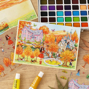 3 feuilles/paquet de <span class=keywords><strong>stickers</strong></span> 3D créatifs pour <span class=keywords><strong>scrapbooking</strong></span>, scène miniature de jardin floral, pour <span class=keywords><strong>scrapbooking</strong></span> - Product Image 4