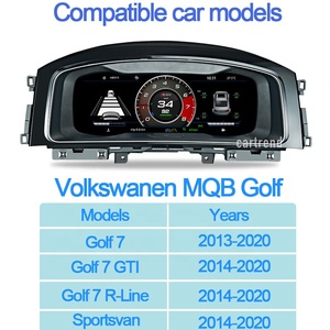Voiture VW 12.5 pouces Affichage numérique du cockpit Écran du tableau de bord <span class=keywords><strong>CarPlay</strong></span> Meter LCD Instrument Speed Gauge pour <span class=keywords><strong>Golf</strong></span> <span class=keywords><strong>7</strong></span> - Product Image 4
