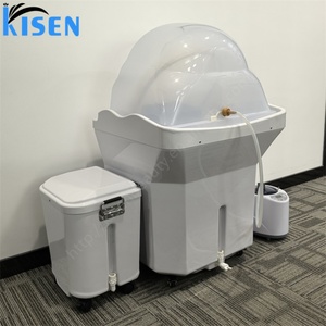 Equipo de Peluquería Moderno KISEN, Lavabo Portátil para Lavar el Cabello, Diseño Moderno, Lavabo sin Tuberías con Tanque de Agua - Product Image 4