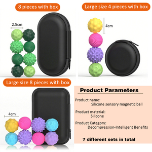 Mainan Fidget bola magnetik silikon penghilang stres sensorik untuk dewasa remaja autisme <span class=keywords><strong>Adhd</strong></span> kecemasan tekstur menyenangkan gadget Promosi - Product Image 3