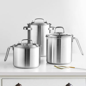 Ensemble de marmite en acier inoxydable pour cuiseur à pâtes vente en gros marmite à soupe avec passoire - Product Image 2