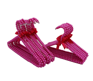 Cintre de robe de mariée en perles de 40 cm de long, qualité supérieure, à un seul niveau, pour vente en gros - Product Image 3