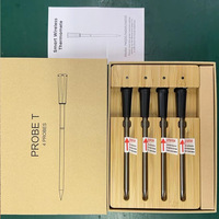 Four à viande en bambou Smart BBQ Thermomètre Boîte Viande Bluetooth Thermomètre Organisateur de stockage Thermomètre à viande sans fil avec sonde