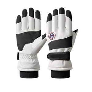 ถุงมือสกี ถุงมือกันลมแบบมีฉนวนกันความร้อน หน้าจอสัมผัสได้ สำหรับกิจกรรมกลางแจ้งในฤดูหนาว ถุงมือขี่มอเตอร์ไซค์บุขนแกะให้ความอบอุ่นสำหรับทุกเพศ - Product Image 2