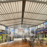 Venta Directa de Fábrica, Pérgola Plegable Impermeable de Aluminio Resistente y de Alta Resistencia, Techo Retráctil para Hotel y Villa