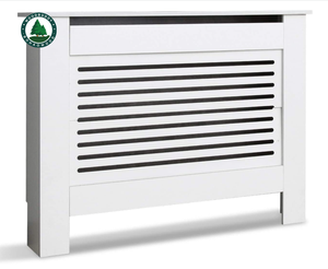 Cubierta <span class=keywords><strong>de</strong></span> radiador <span class=keywords><strong>de</strong></span> MDF, estantería <span class=keywords><strong>de</strong></span> <span class=keywords><strong>madera</strong></span> para armario, hogar y oficina, rejilla Vertical, blanco, 172L x 19W x 81H - Product Image 1