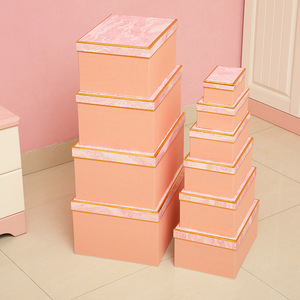 Evergreenwrap 10-delige set vierkante cadeaudoosjes met kustlandschap print bruiloft aandenken verpakkingsdoos verjaardagscadeaudoos - Product Image 1