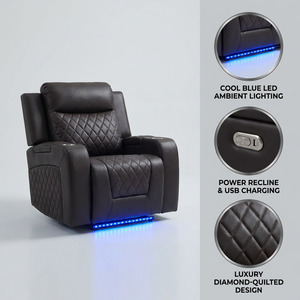 Sofá Reclinable Eléctrico Inteligente <span class=keywords><strong>Frank</strong></span> con Luz LED y Altavoz Bluetooth para un Cine en Casa Acogedor y un Espacio de Vida Relajante - Product Image 2