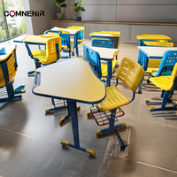 Chaise de bureau moderne réglable pour étudiant unique pour la maison, le bureau et le salon Ensemble de mobilier scolaire en fer durable Solution unique pour