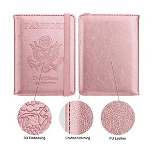 Funda y Organizador de Pasaporte de Cuero PU Boshiho al por Mayor, Cartera de Viaje Personalizada - Product Image 4