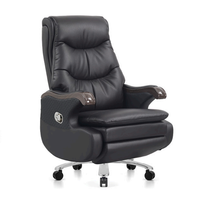 Fauteuil de direction électrique multifonctionnel en cuir écologique sans solvant, inclinable pour bureau