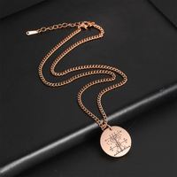 Collier Vaudou Myshape Papa Legba, Pendentif d'Autel Rituel, Symbole Ezili Dantor Vodou Loa Veve, Amulette Occulte en Acier Inoxydable