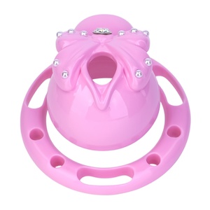 Dispositivo de Castidad Masculino ANOSX de Resina Rosa con Diseño de Doble Color y Bloqueo de Pureza - Product Image 3