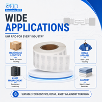 Etiqueta RFID UHF para Gestión de Inventario de Almacén, Impinj Monza R6, Adhesivo PET, Etiqueta Inteligente para Seguimiento de Activos