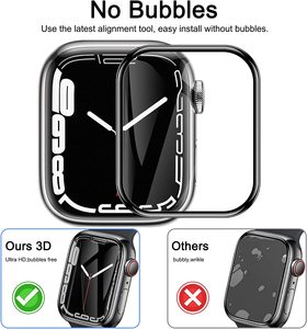 Protector de pantalla 3D para <span class=keywords><strong>Apple</strong></span> <span class=keywords><strong>Watch</strong></span> <span class=keywords><strong>8</strong></span>, sin burbujas, 41mm/45mm, 9H, antiarañazos, película protectora de TPU - Product Image 5