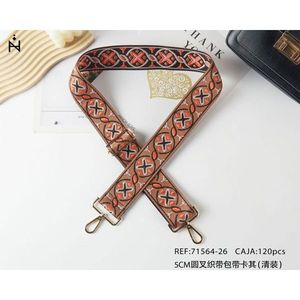 Cinghia in Tessuto da 5 Cm con Ganci Metallici per Borsa, Colore Kaki - Product Image 2