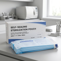 Pochette de stérilisation auto-scellante 135*280mm avec certificat CE, indicateur de vapeur et indicateur EO