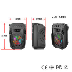 Redwingy ลำโพง ZQS1431 4นิ้วดีไซน์กล่องลำโพง8W 1200mAh DJ สตูดิโอมีไฟหลากสี USB BT ลำโพงปาร์ตี้สไตล์ใหม่ - Product Image 5