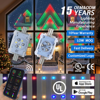 Luces LED de píxel permanentes para exteriores de 48 V y 6 LED para todo el año, 200 pies, 300 pies, 400 pies, RGB, IP68, impermeables, para decoración navideña