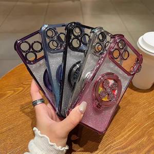 Custodia per Telefono Antiurto con Protezione a 360°, Glitterata, con Supporto Girevole per Red Rice K90PROMAX Champion - Product Image 2