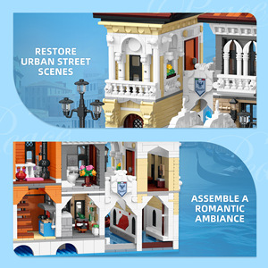 JIESTAR 57025 2926 Piezas, Juego <span class=keywords><strong>de</strong></span> Bloques <span class=keywords><strong>de</strong></span> Construcción <span class=keywords><strong>de</strong></span> Venecia, Italia, Modelo MOC, Juguete Técnico <span class=keywords><strong>de</strong></span> Plástico, Regalo Moderno para Festividades - Product Image 4
