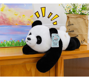 <span class=keywords><strong>Panda</strong></span> géant réaliste brodé Mengbang, peluche super douce, rembourrage en coton PP, vernissage UV, recharge USB, anti-stress - Product Image 6
