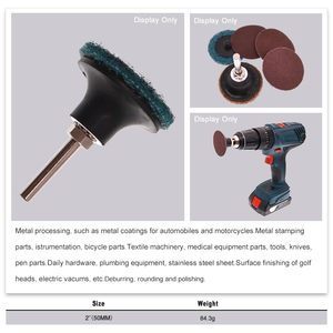 Kit de 7 disques de ponçage rouges de <span class=keywords><strong>2</strong></span> pouces à verrouillage rapide en oxyde d'aluminium pour le conditionnement des surfaces, le polissage du métal et du bois - Product Image 5