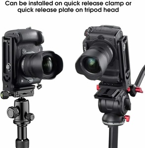 Support de caméra vertical et horizontal en aluminium, plaque de fixation rapide pour trépied, compatible avec les appareils photo reflex numériques, DJI RSC2, RS2, Zhiyun Weebill. - Product Image 4